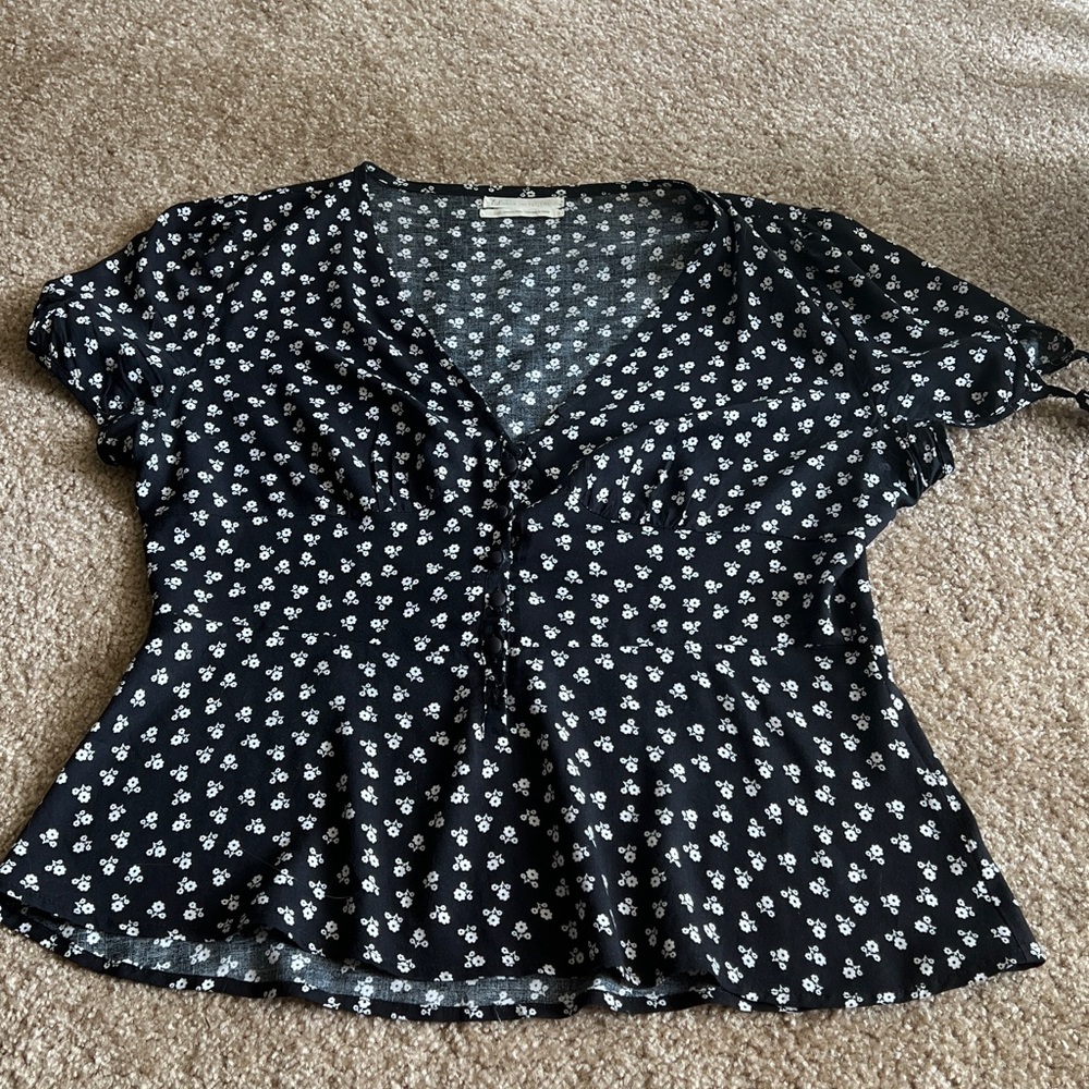 Urban Outfitters black floral Top